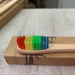 **CUSTOM NAME** colorful bamboo toothbrush !
